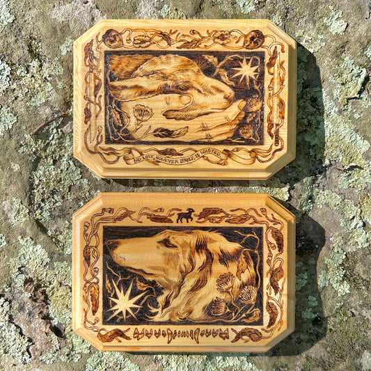 Guardian Pair: Pyrography Art