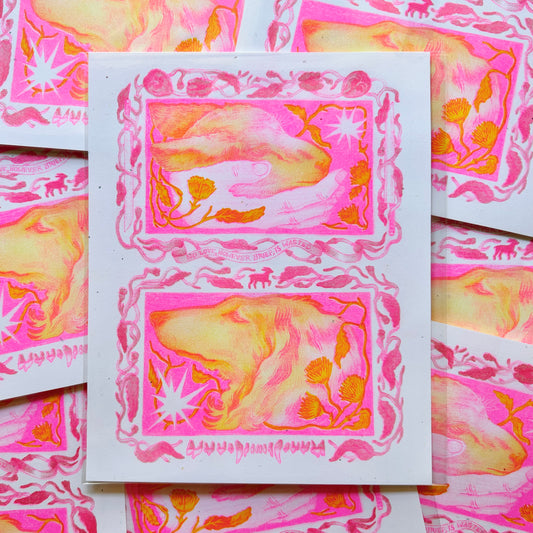 Guardian Pair: Risograph Print